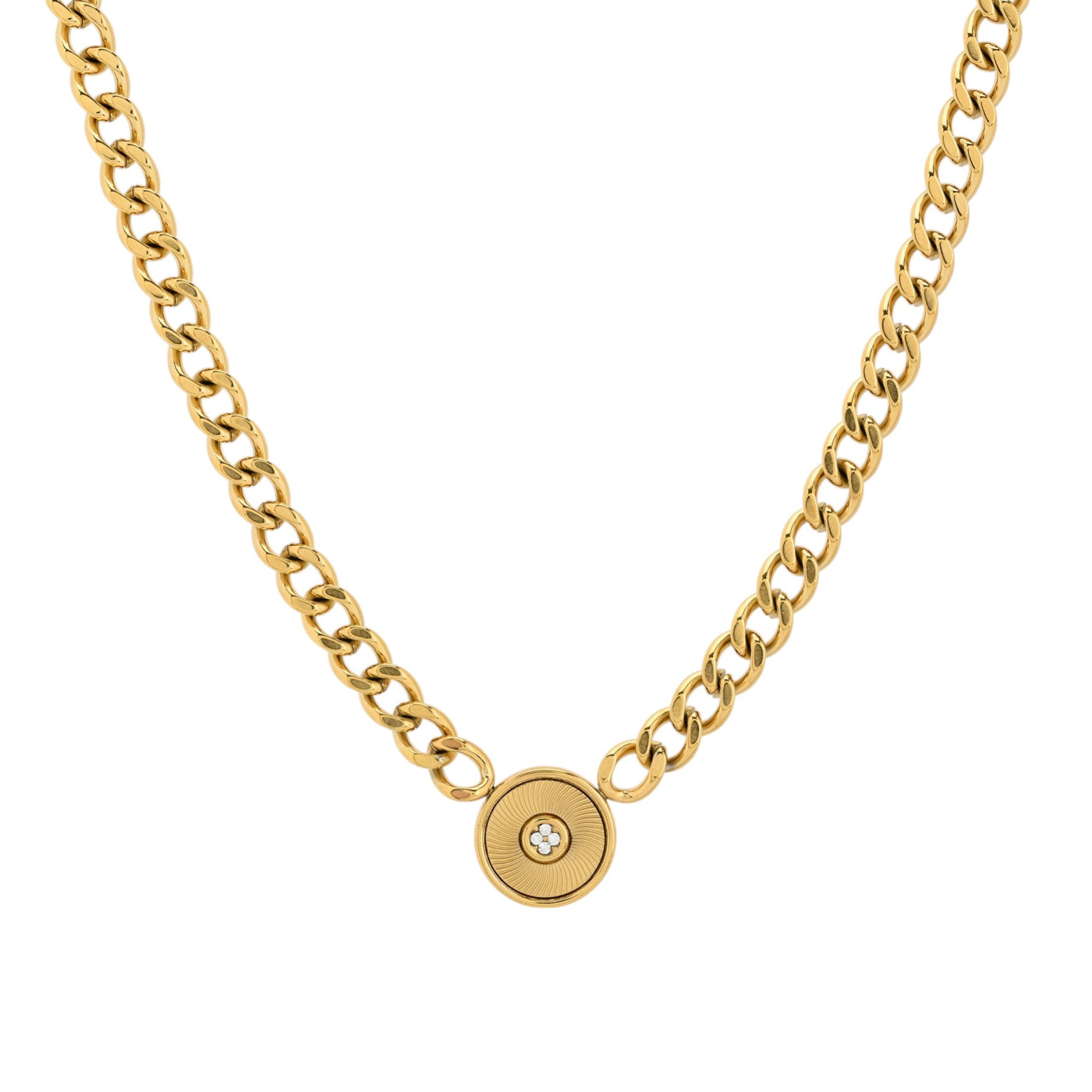 Collar en acero cadena brillante GB
