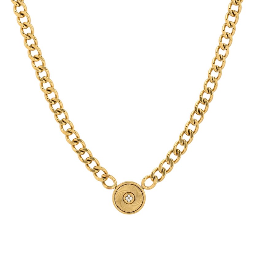 Steel necklace chain brilliant GB