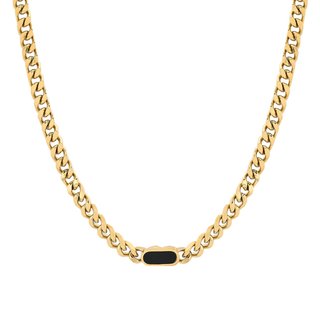 Steel necklace links rectangular GB