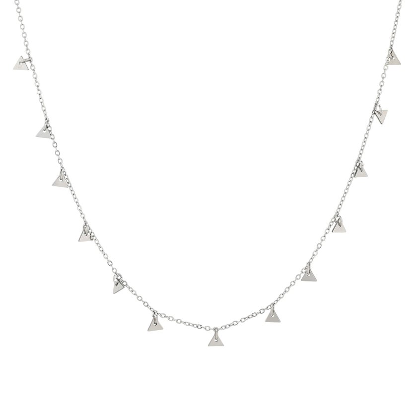Collar en acero colgantes triangulares GB