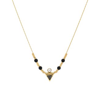 Collana in acciaio luminoso triangolare GB