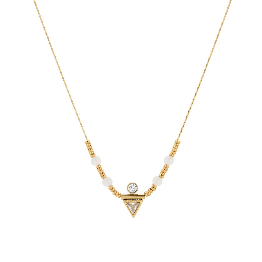 Collier en acier brillant triangulaire GB