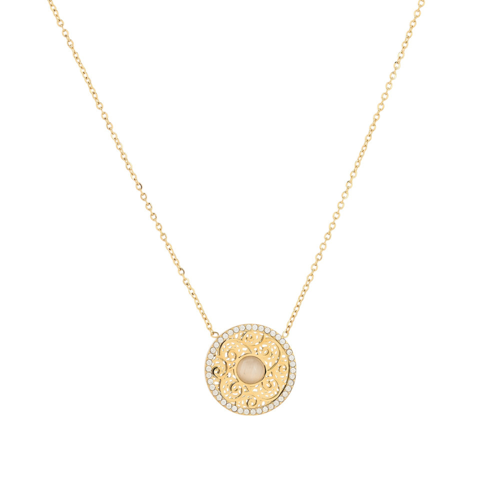 Collana in acciaio struttura e pietre GB