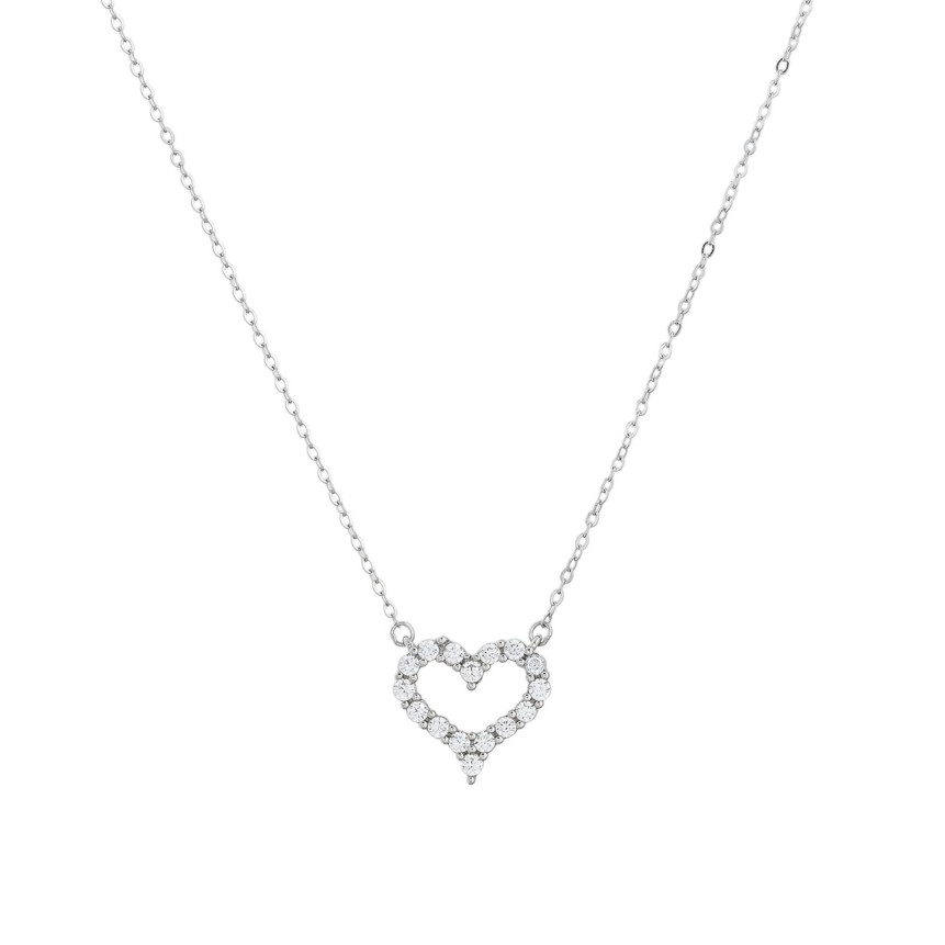 Collier S925 coeur brillants GB