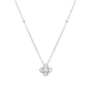Collier Luxury avec trèfle et brillants
