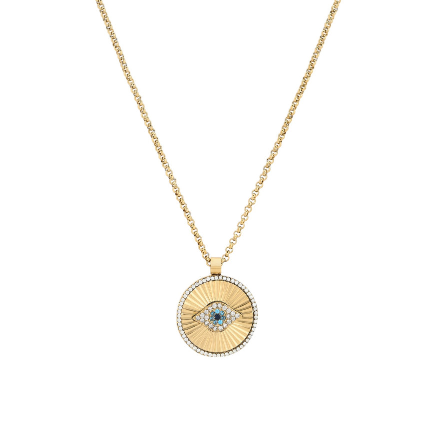 Collana in acciaio occhio e struttura GB