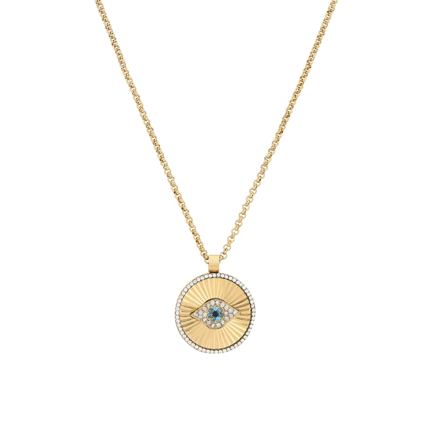 Collana in acciaio occhio e struttura GB
