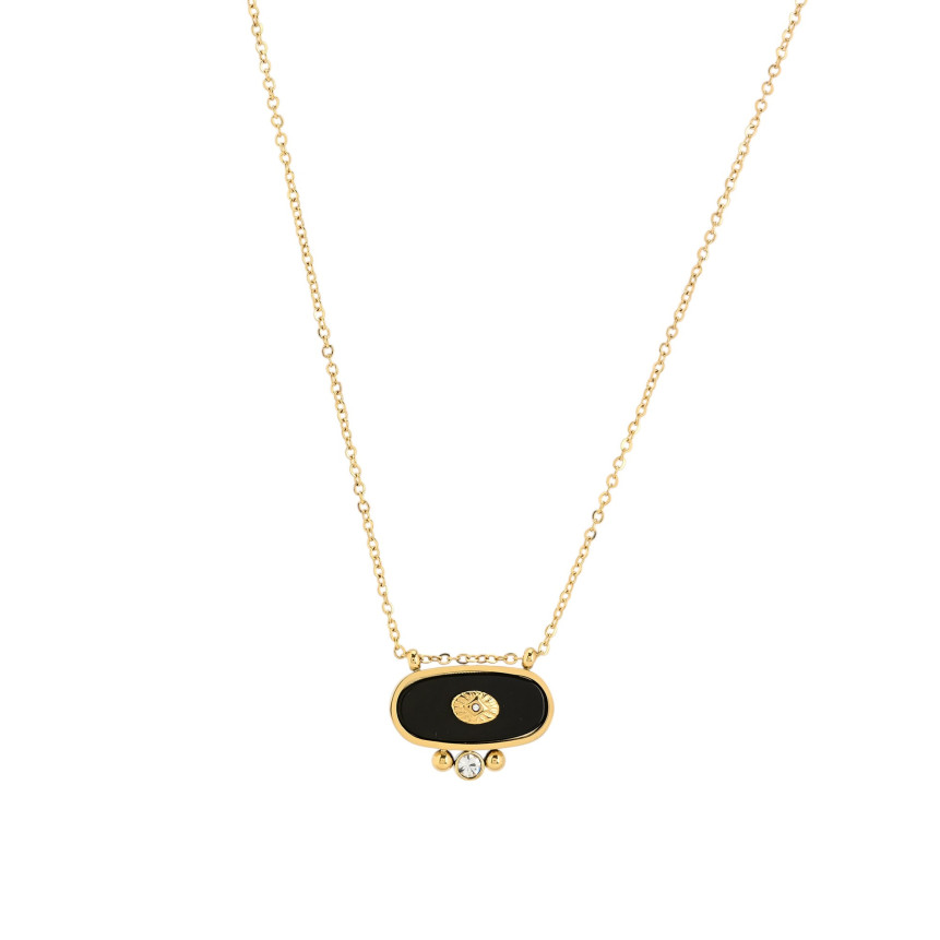 Collar en acero largo ojo GB