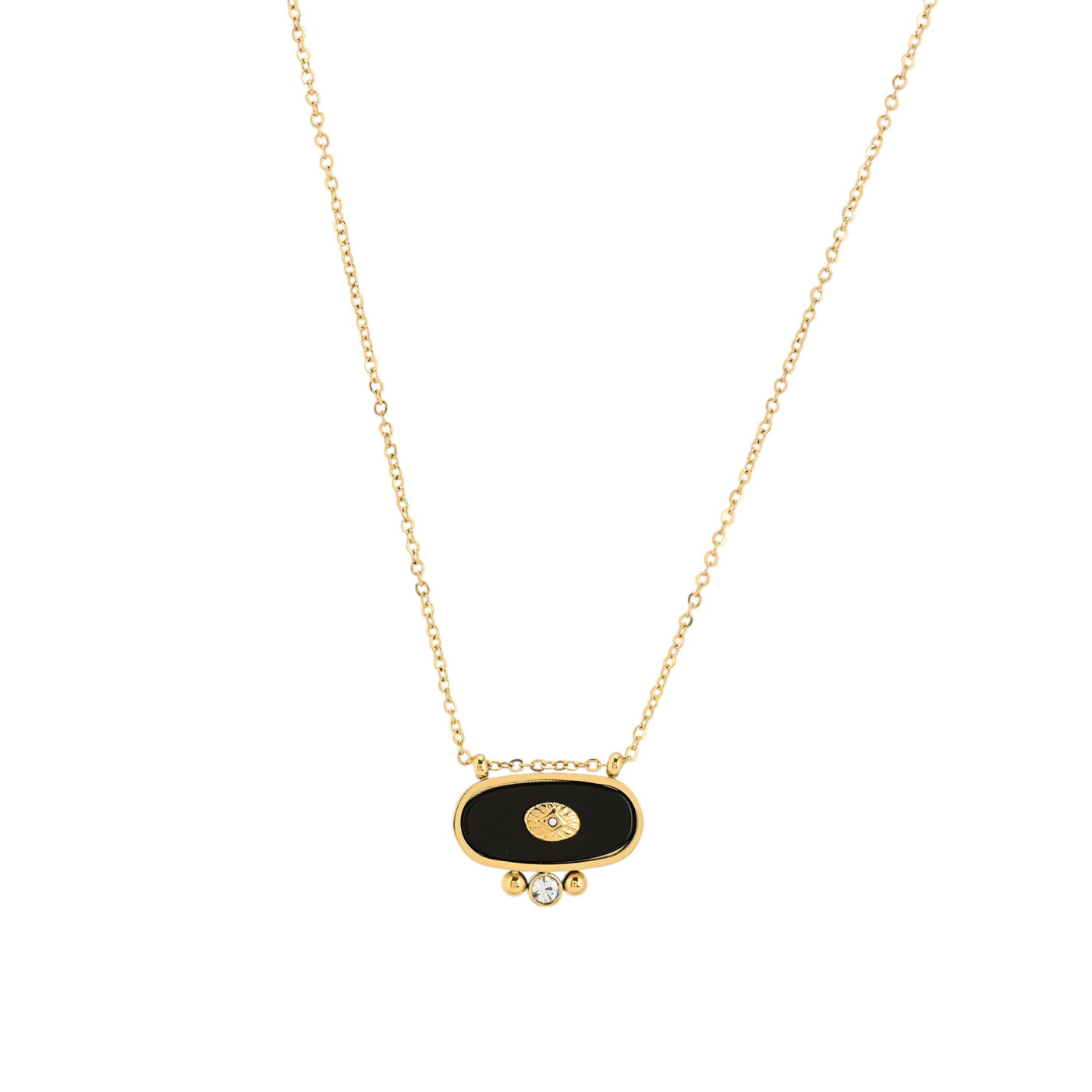 Collar en acero largo ojo GB