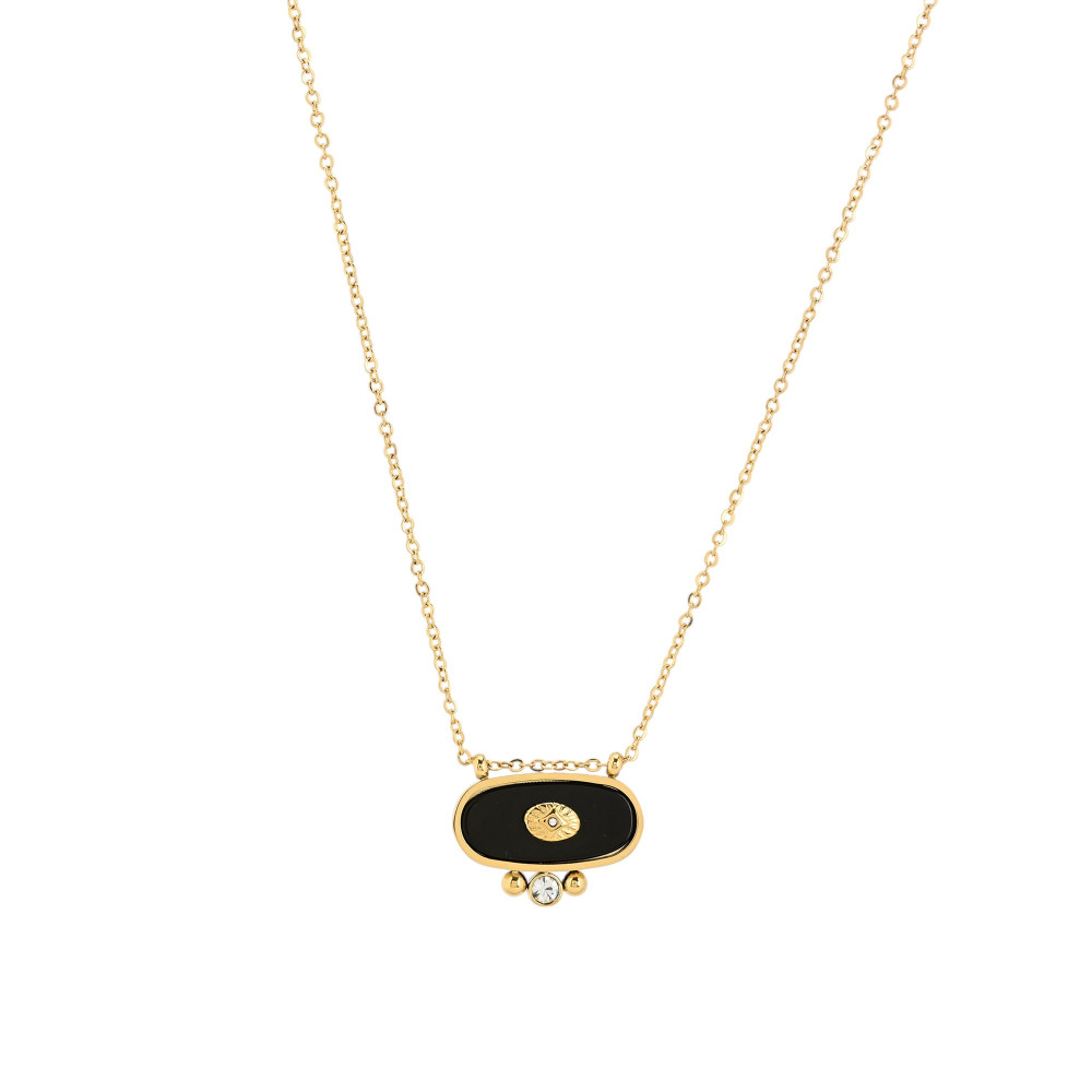 Collana in acciaio lungo occhio GB