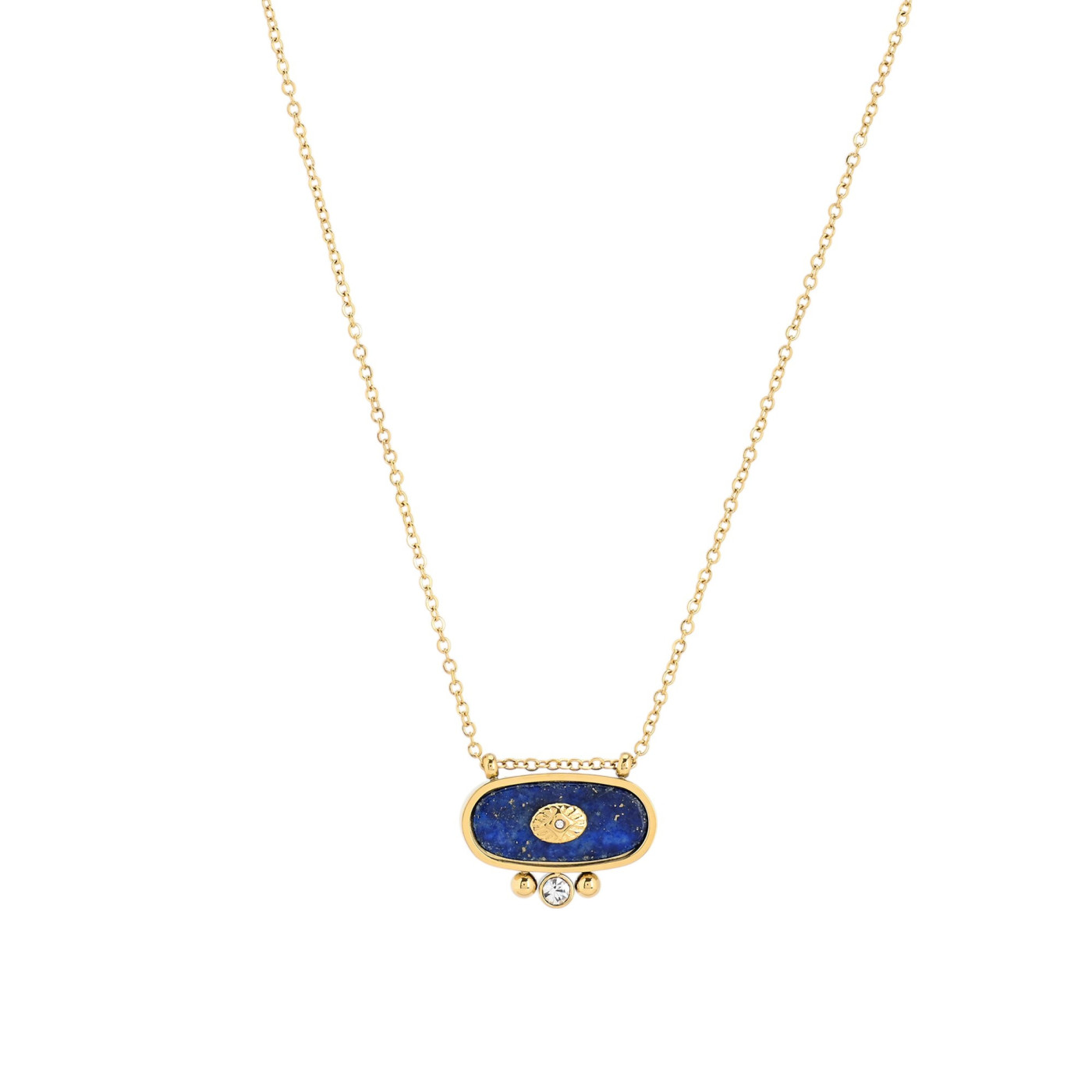 Collar en acero largo ojo GB