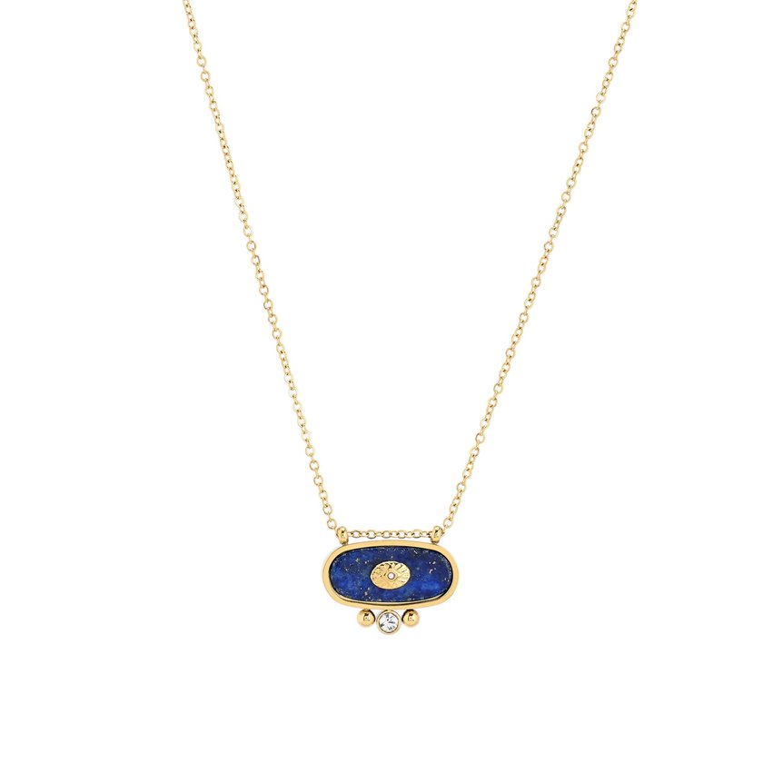 Collana in acciaio lungo occhio GB