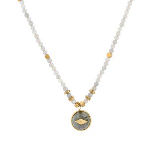 Collier en acier en pierre naturelle étoile GB