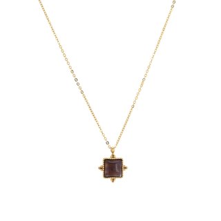 Collier en acier irrégulier pierre GB