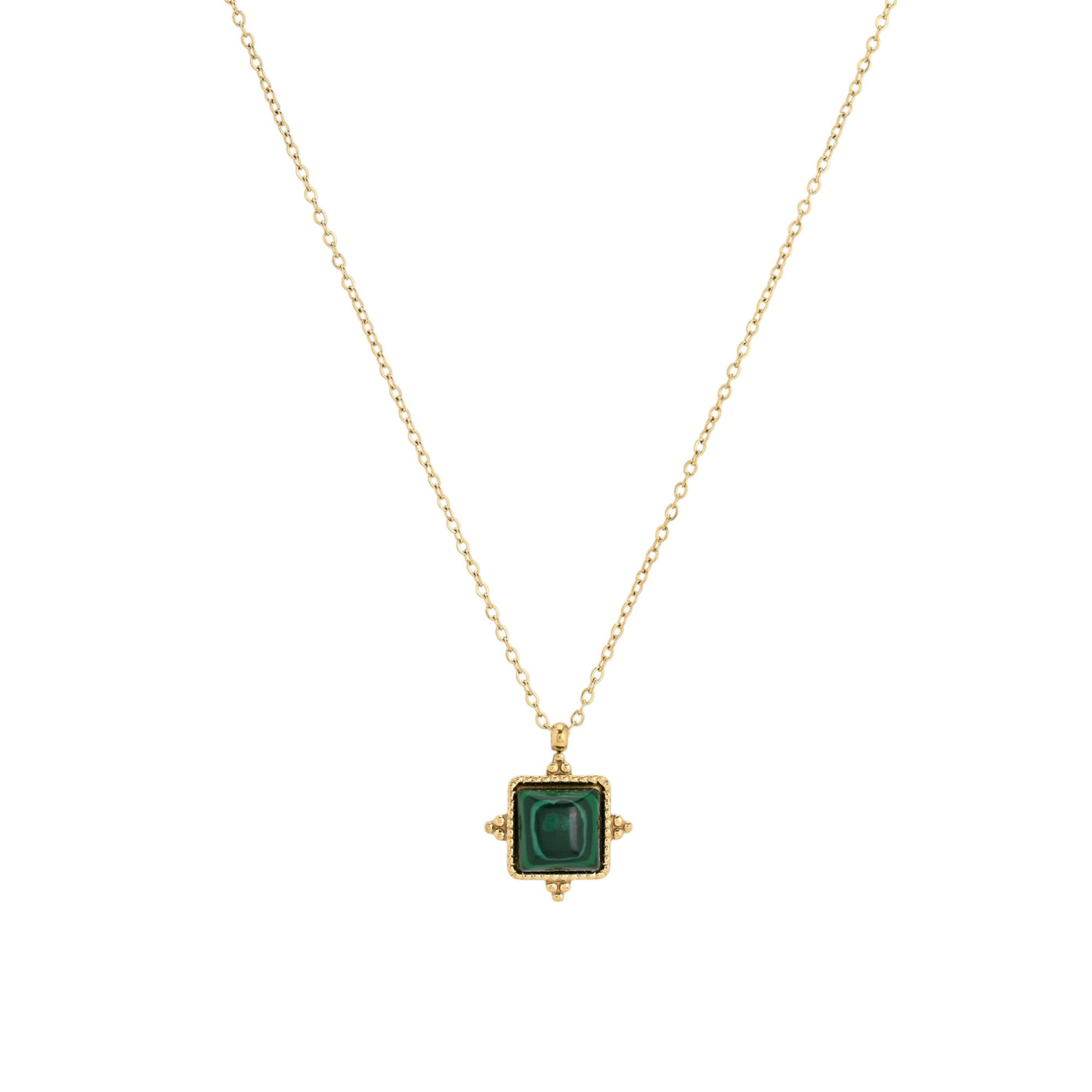 Collana acciaio irregolare pietra GB