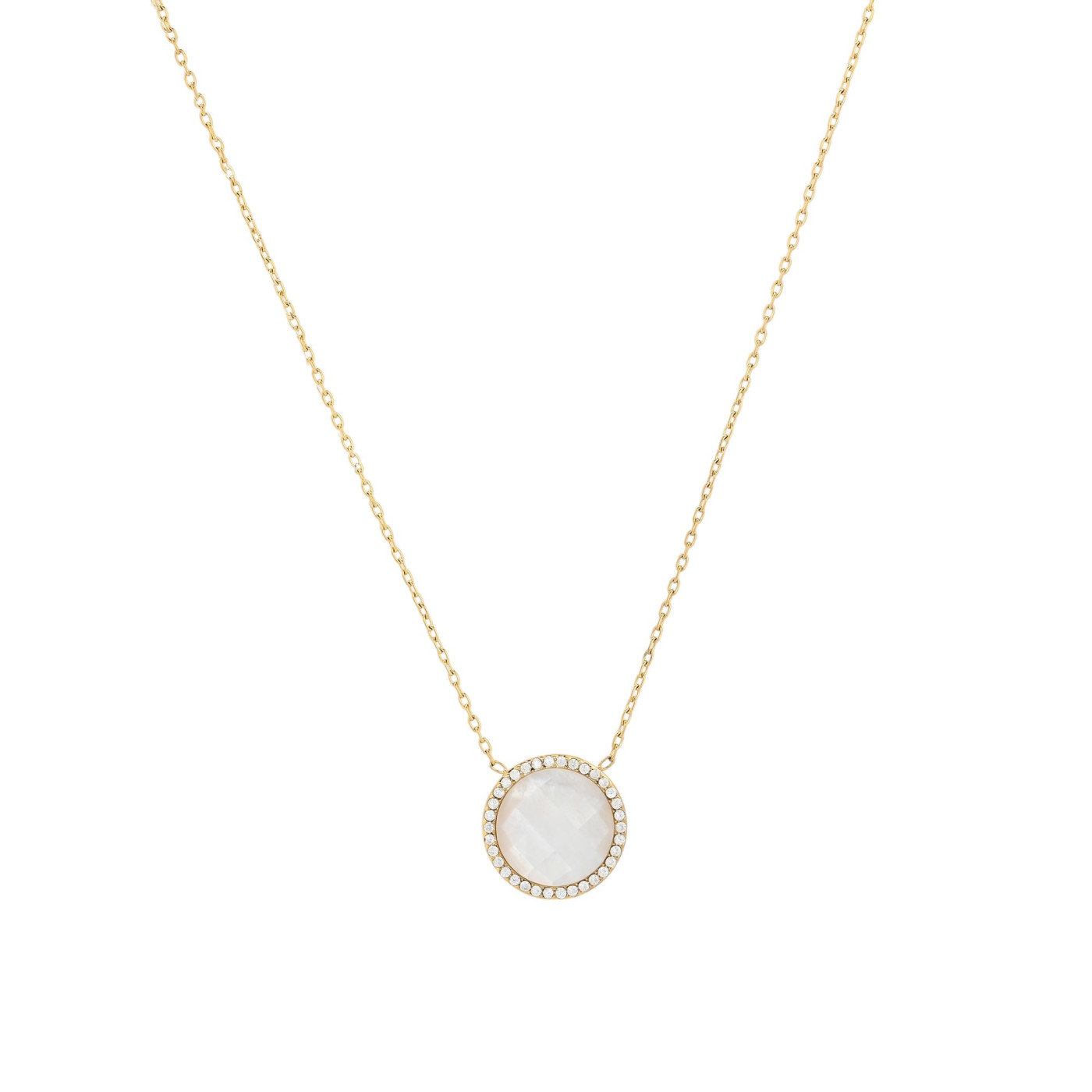 Collana in acciaio rotondo pietra naturale GB
