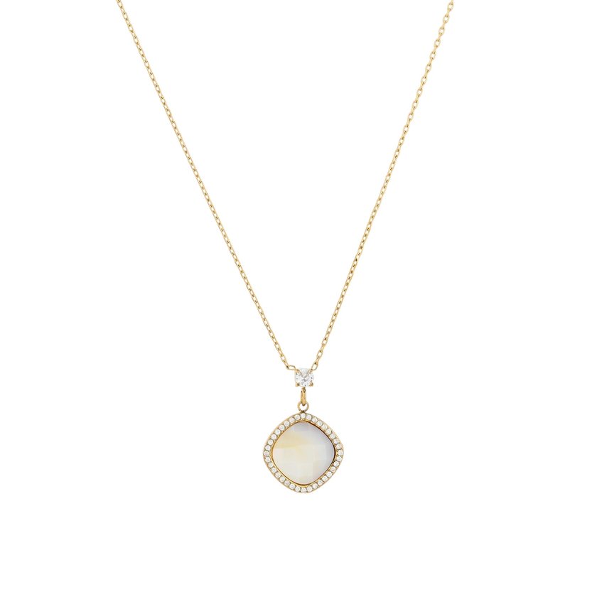 Collier en acier pierre naturelle géométrique GB Collier en acier pierre naturelle géométrique GB