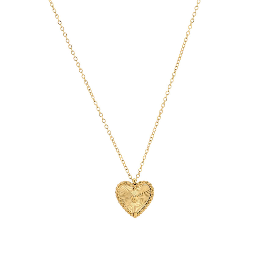 Collana in acciaio cuore struttura GB