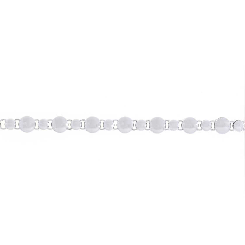 Pulseira em aço com esferas GB