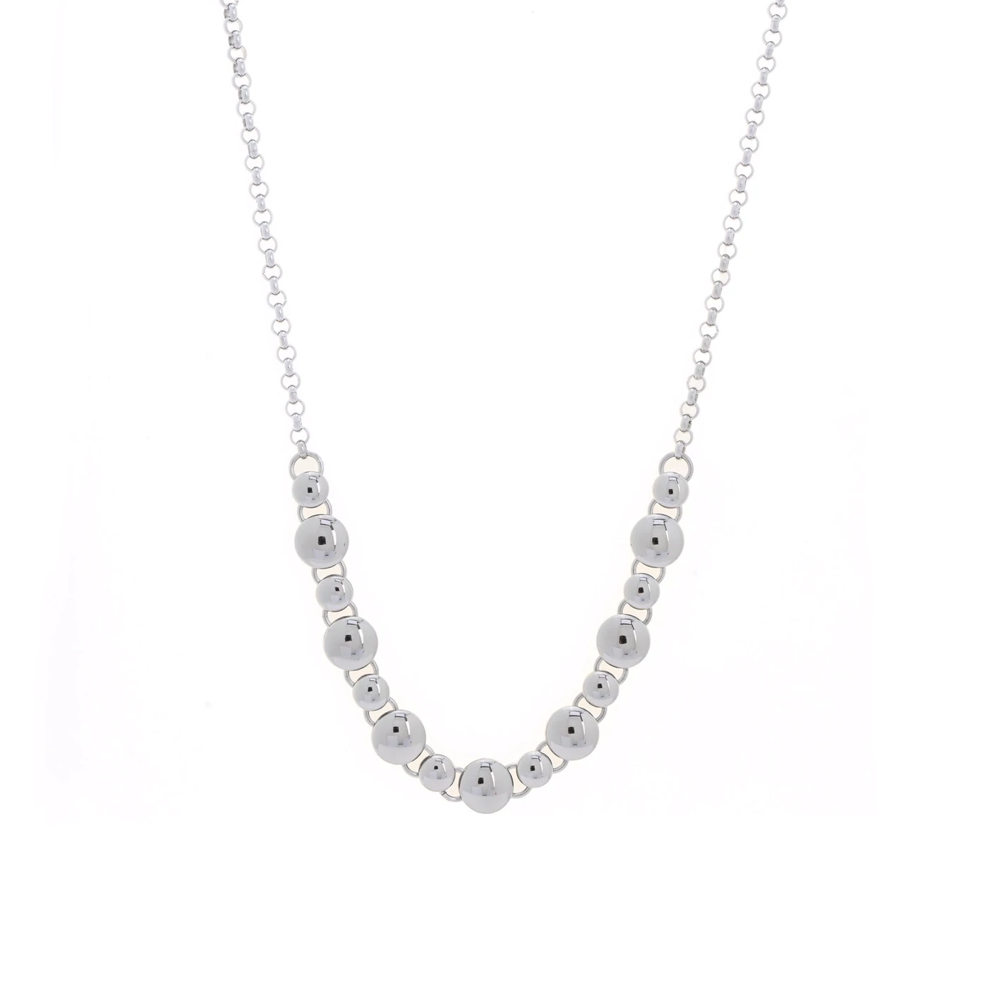 Collana in acciaio con sfere distinte GB