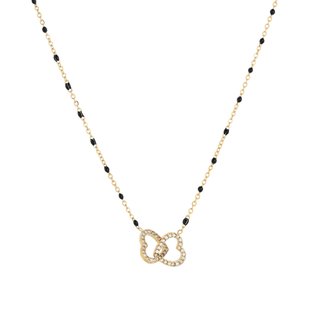 Collar de acero corazones entrelazados GB