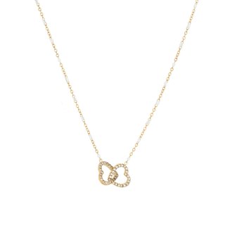 Collana in acciaio cuori intrecciate GB