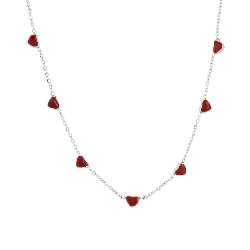 Collar corazones en acero GB