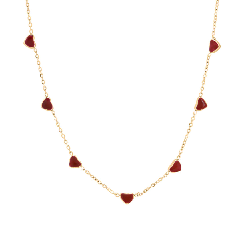 Collana con cuori in acciaio GB