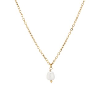 Basic mesh steel necklace pearl GB