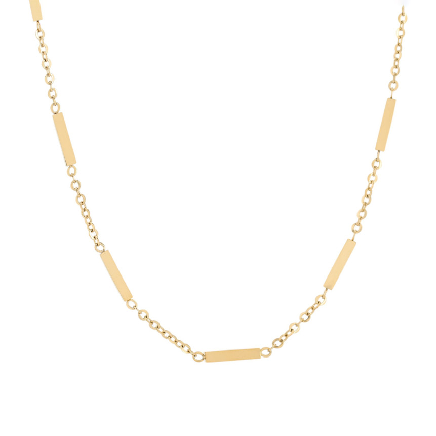 Steel cylinder necklace GB