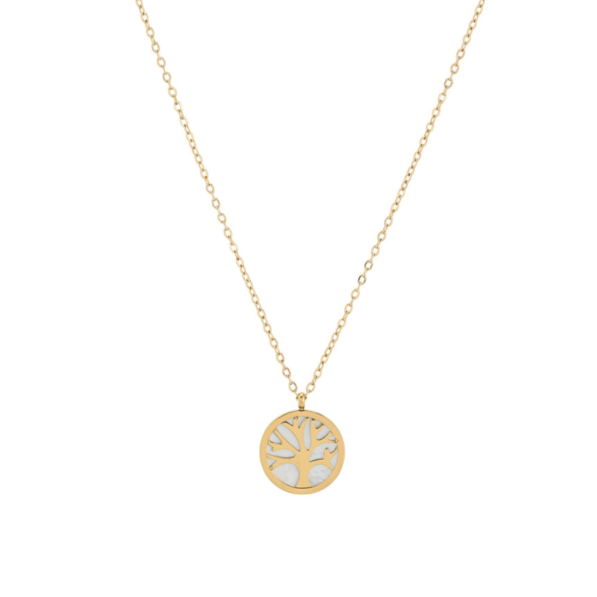 Collier en acier arbre de la vie GB