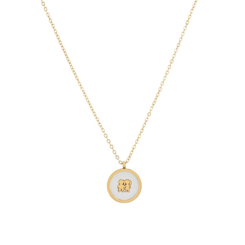 Collana in acciaio doppia GB
