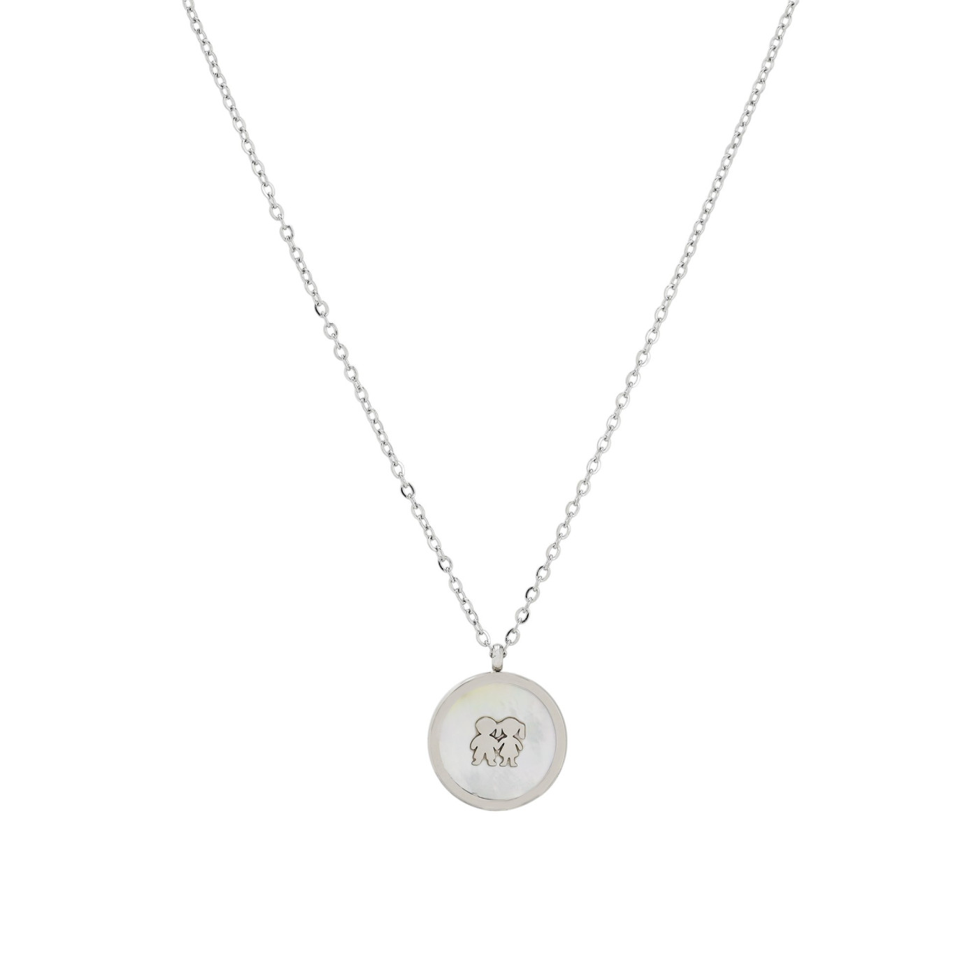 Collana in acciaio doppia GB