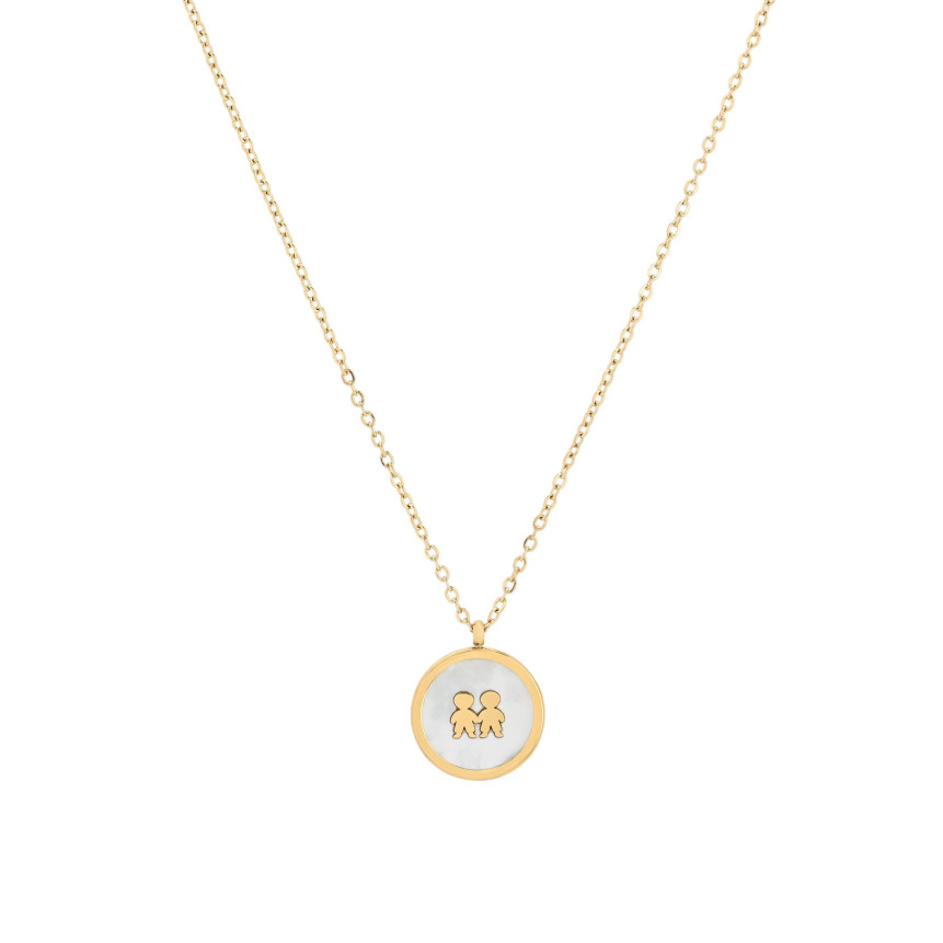 Collar acero dos niños GB