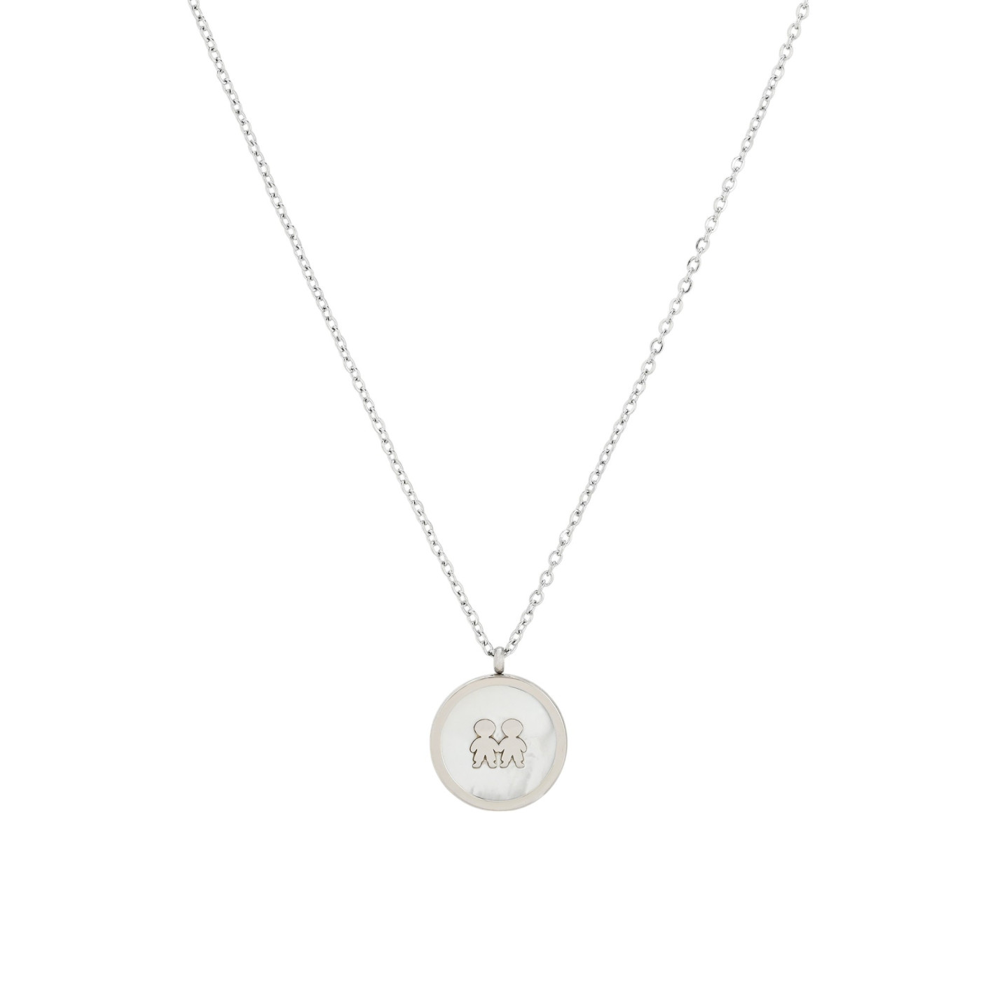Collar acero dos niños GB