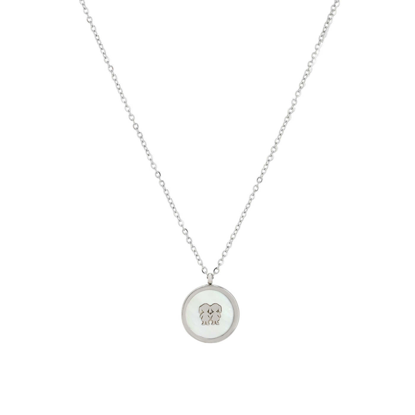 Collana di acciaio due ragazze GB