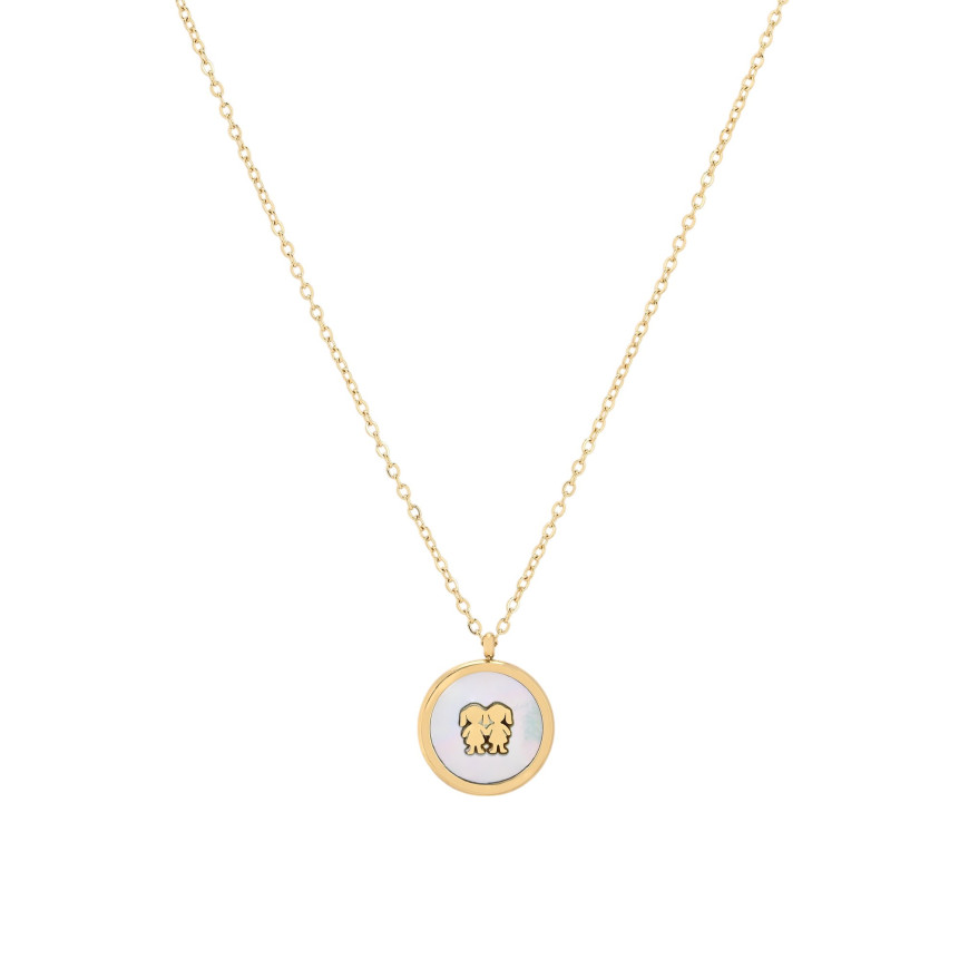 Two girls steel necklace GB