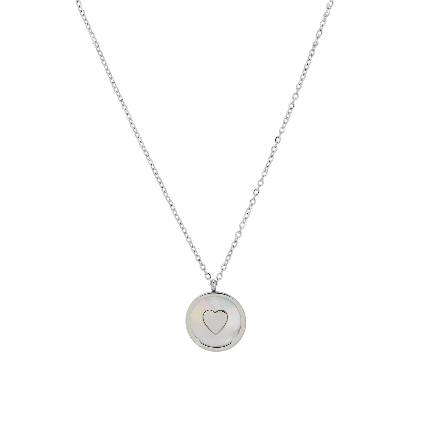 Steel necklace heart GB