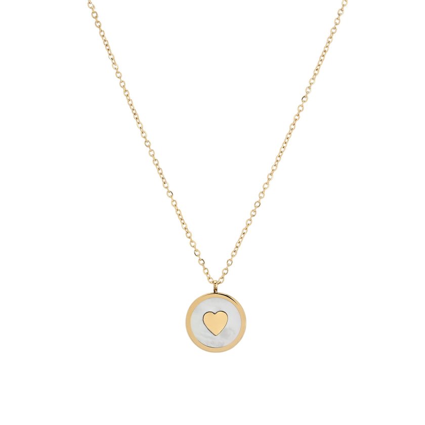 Collar corazón en acero GB