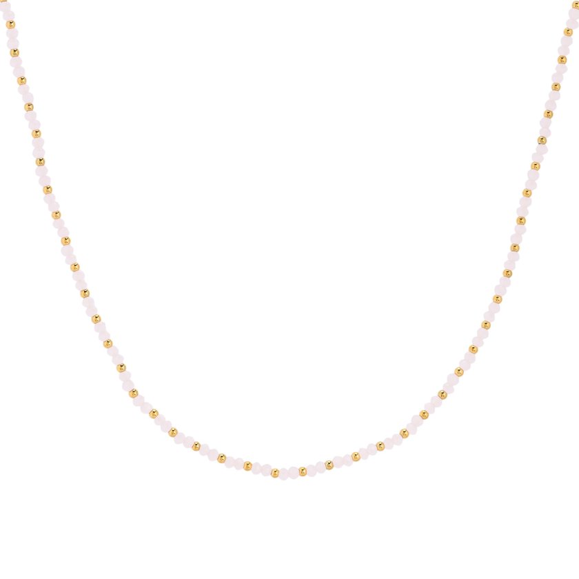 Collier acier avec pierre de couleur GB