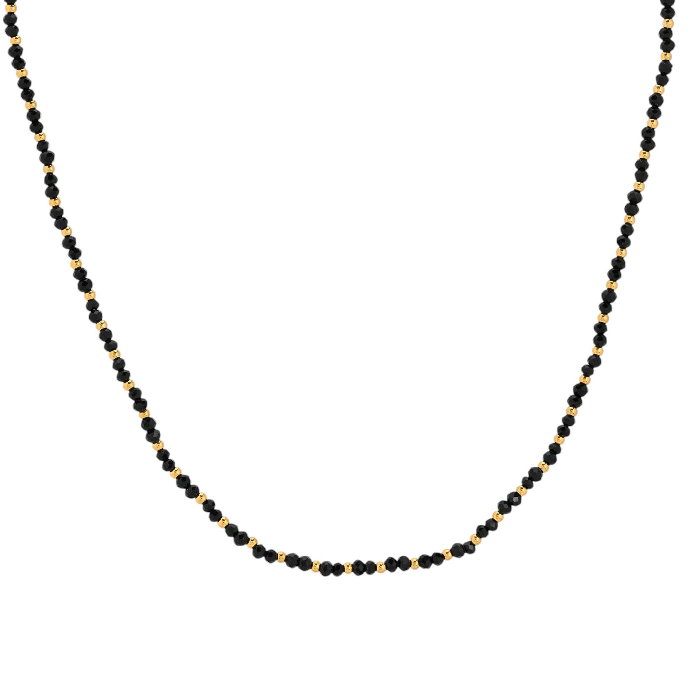 Steel necklace with colorful stones GB