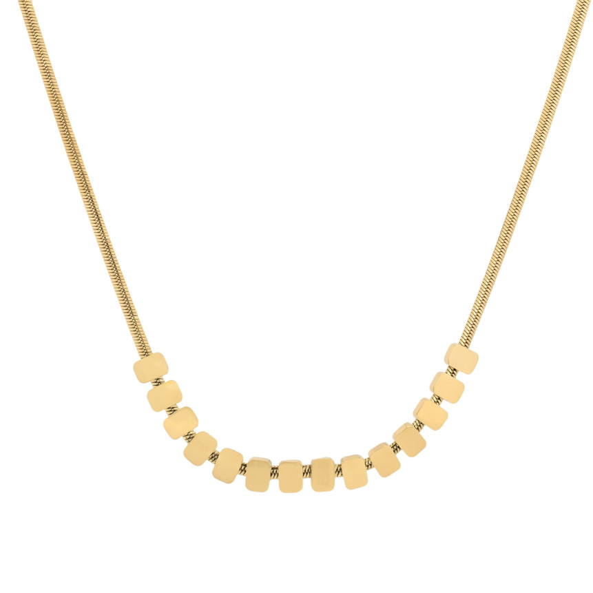 Collier en acier basique et carré GB