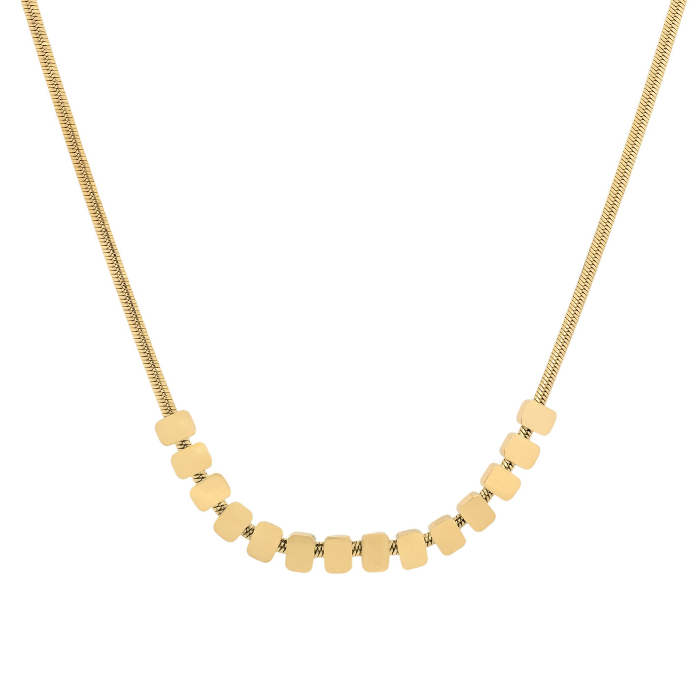 Collier en acier basique et carré GB