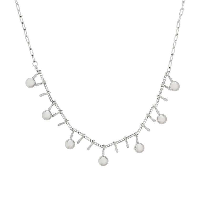 Collana in acciaio con pendenti a pois GB