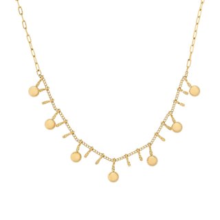 Steel necklace with ball pendants GB