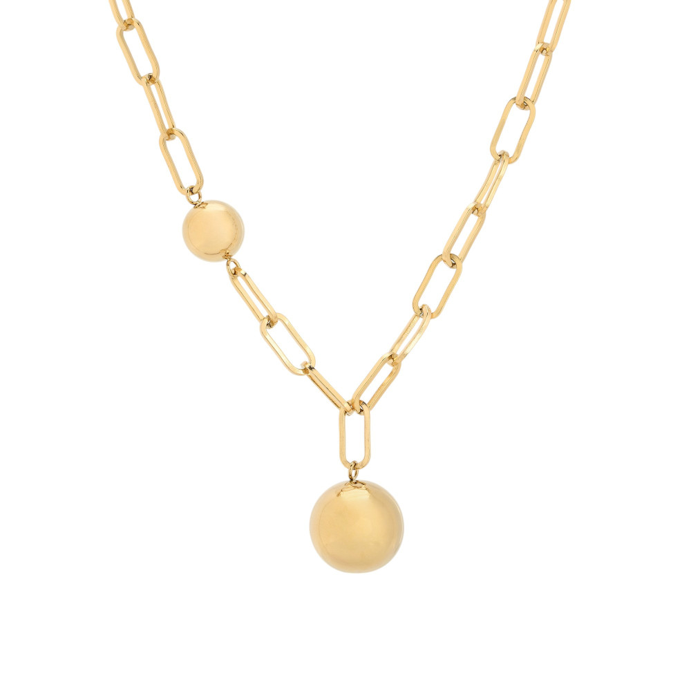 Collar eslabones en acero con bolas GB
