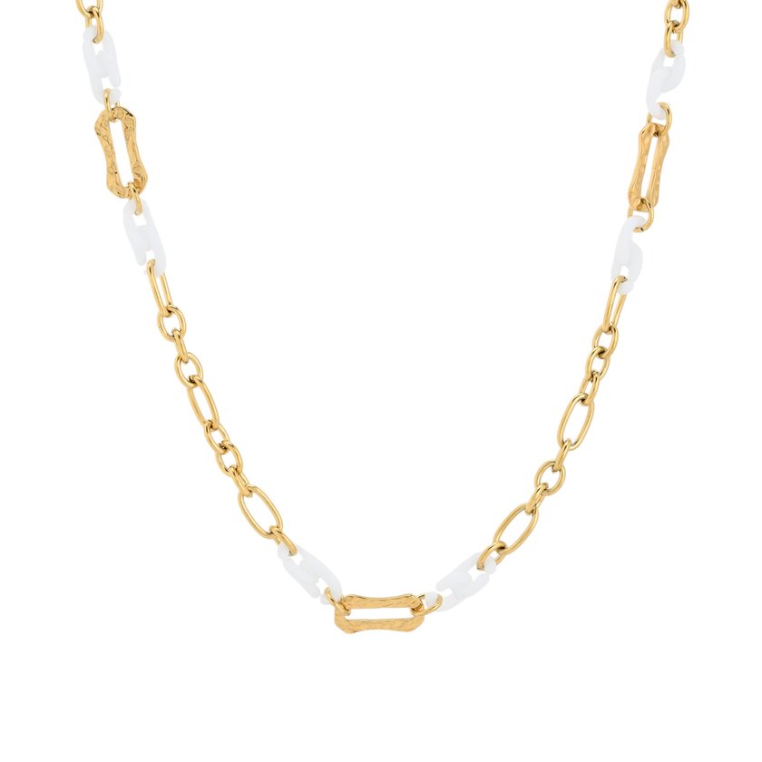 Collana in acciaio con catena e maglie GB