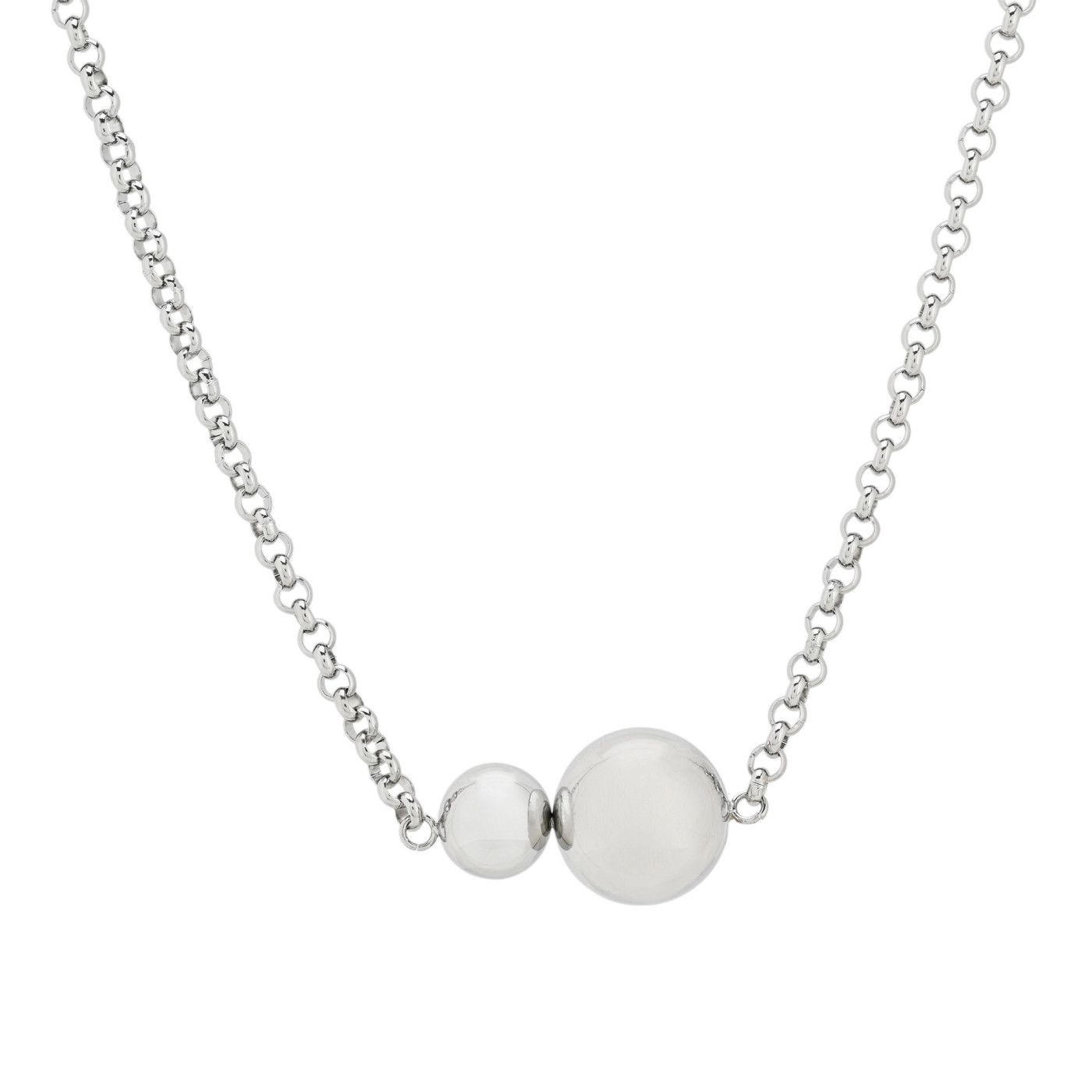 Collier acier avec boules GB