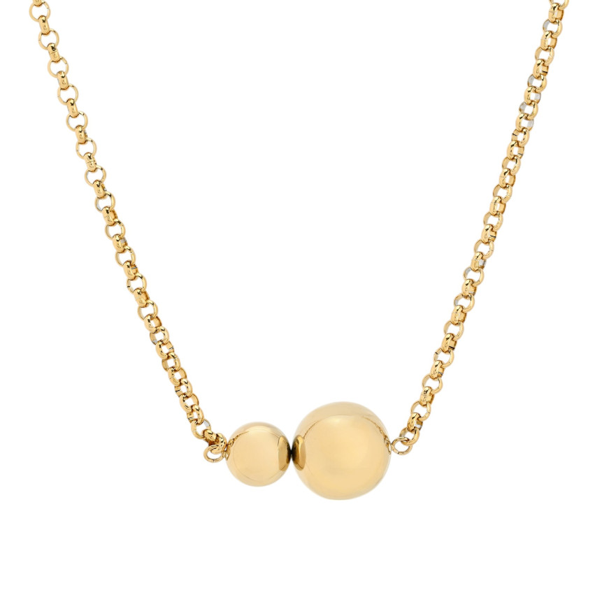 Collana in acciaio con sfere GB