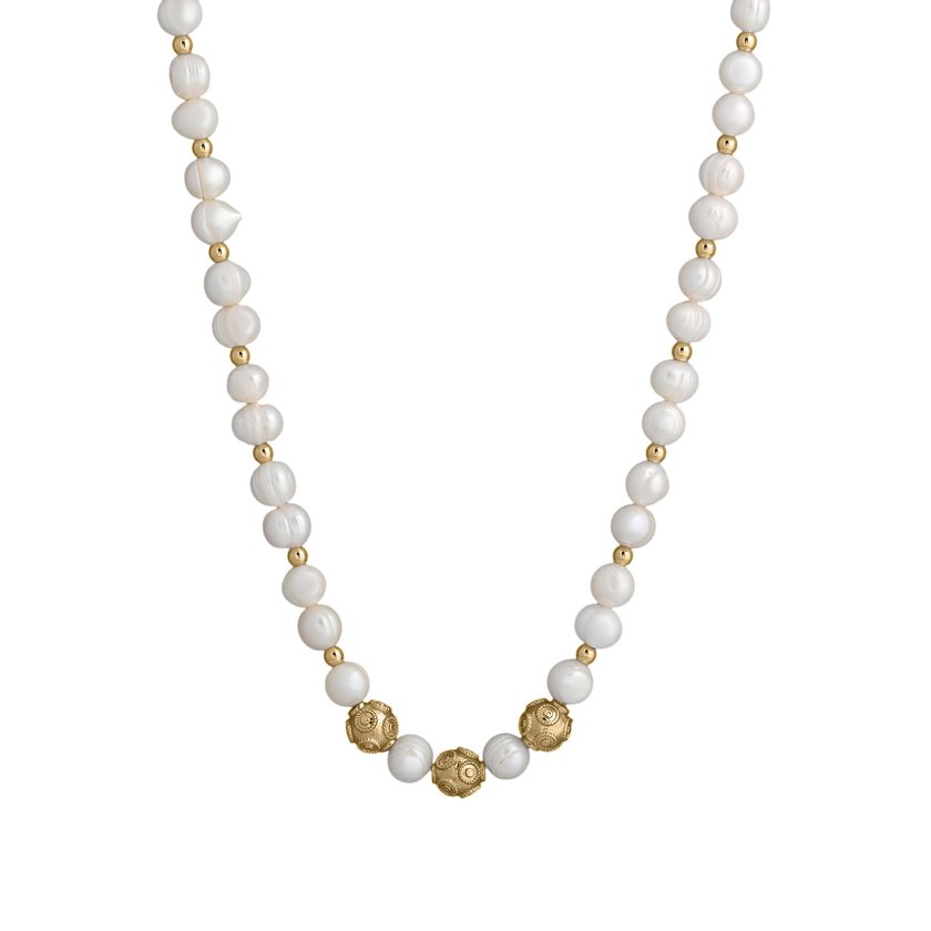 Collana perle in bagno oro bolas de viana GB